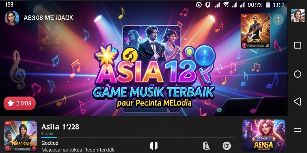Tampilan gameplay ASIA128 dengan pengalaman musik interaktif.
