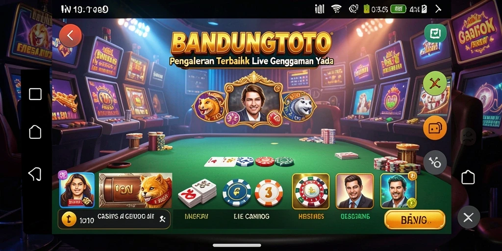 Tampilan gameplay BANDUNGTOTO yang menarik dan interaktif dalam suasana Live Casino.