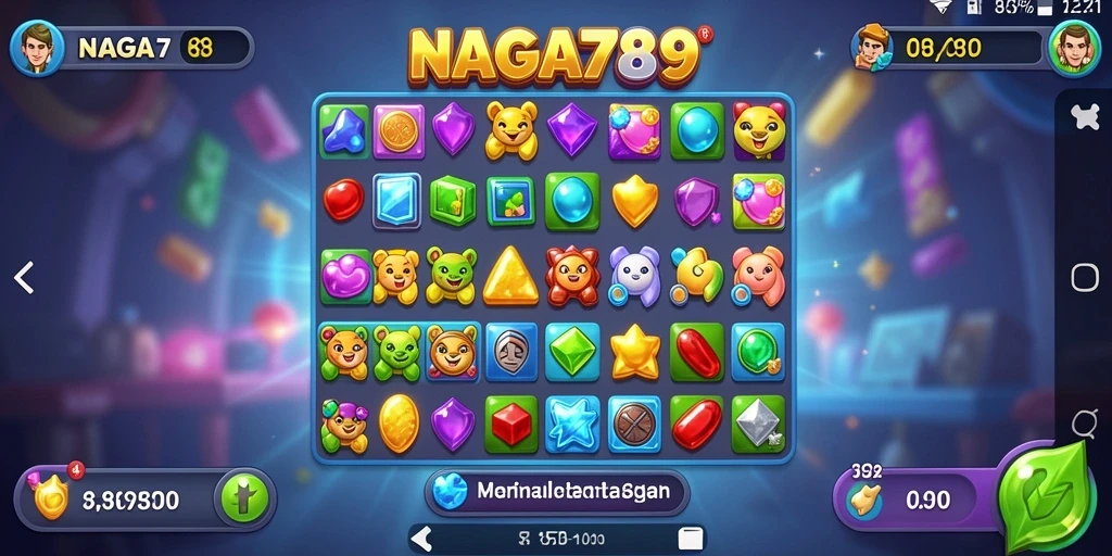 Tampilan gameplay NAGA789 yang penuh warna dan menarik di layar.